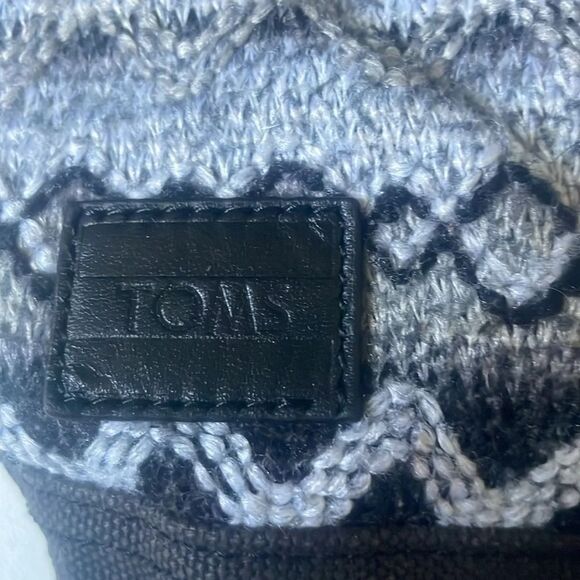 Toms black and white canvas crossbody purse bag - Picture 2 of 10